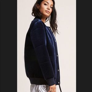 Members Only blue velvet jacket